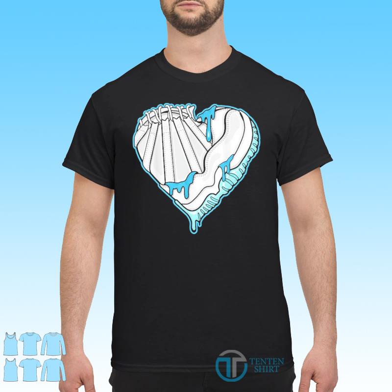 Snk Heart To Match Jordan 11 Low Legend Blue Shirt Tentenshirts