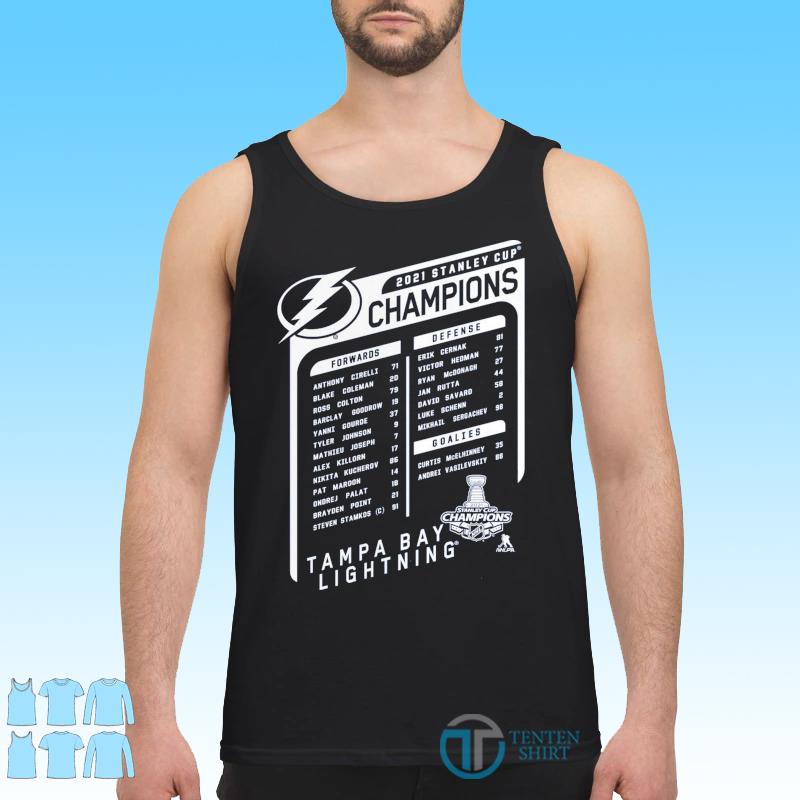 Tampa Bay Lightning 2021 Stanley Cup champions signatures shirt, hoodie,  sweater, long sleeve and tank top