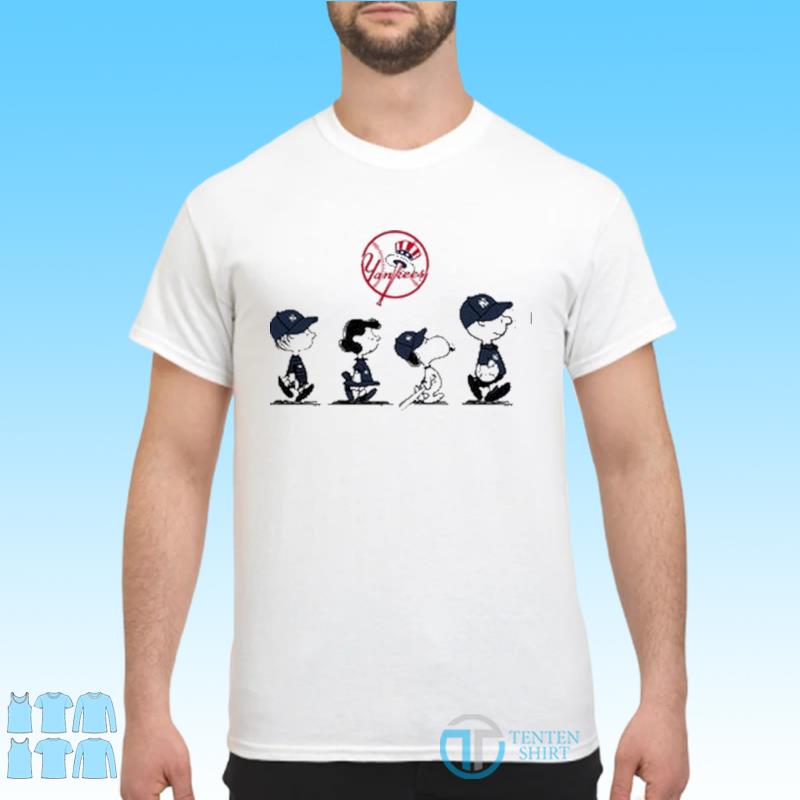 New York Yankees The Peanut Character Charlie Brown And Snoopy Walking Shirt,  hoodie, sweater, long sleeve and tank top