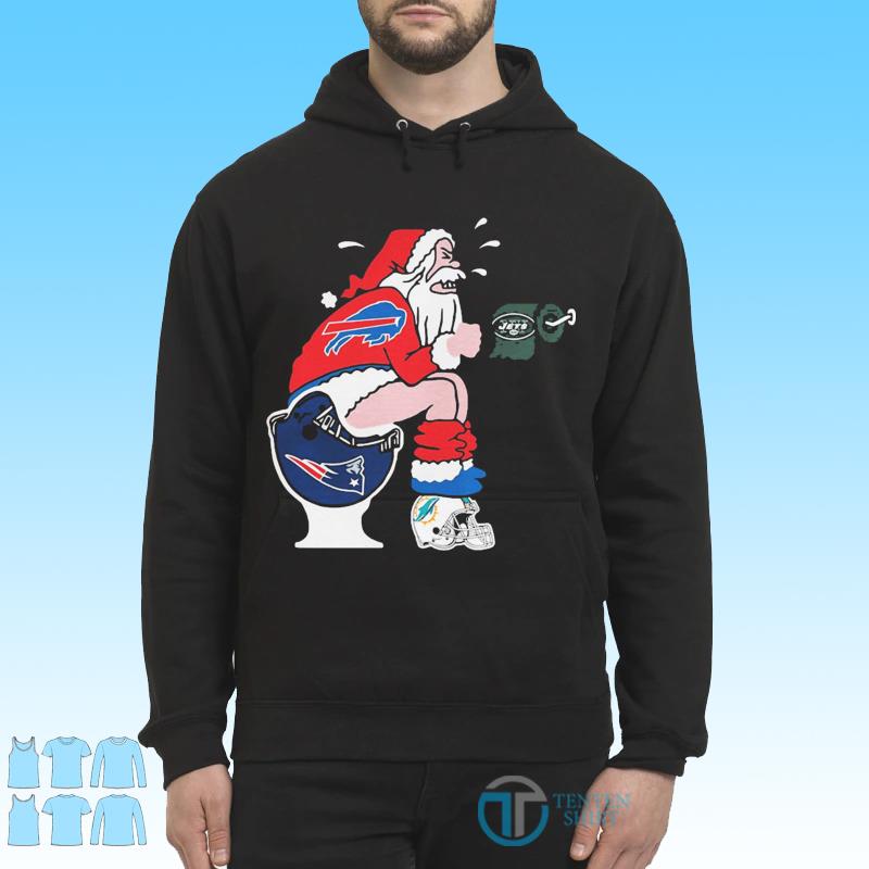 Santa Claus Buffalo Bills toilet Christmas sweater, shirt and hoodie