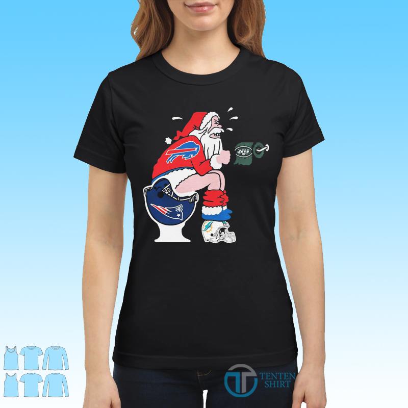 Buffalo Bills Grinch Sitting On Miami Dolphins Toilet And Step On New  England Patriots Helmet Shirt - Yumtshirt