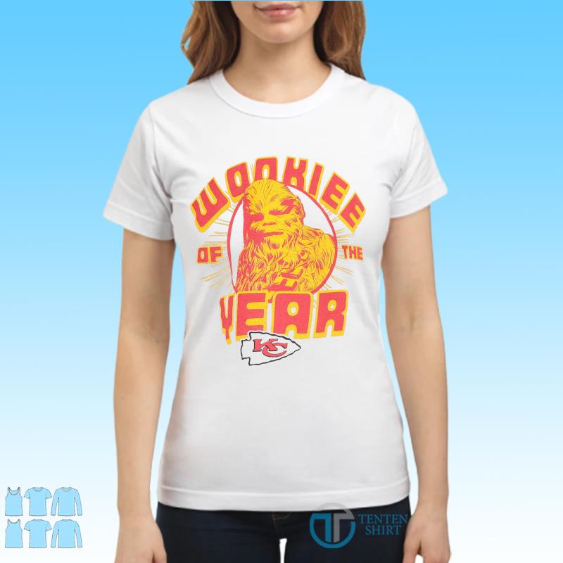 Kansas City Chiefs Junk Food Star Wars Wookie Of The Year T-Shirt