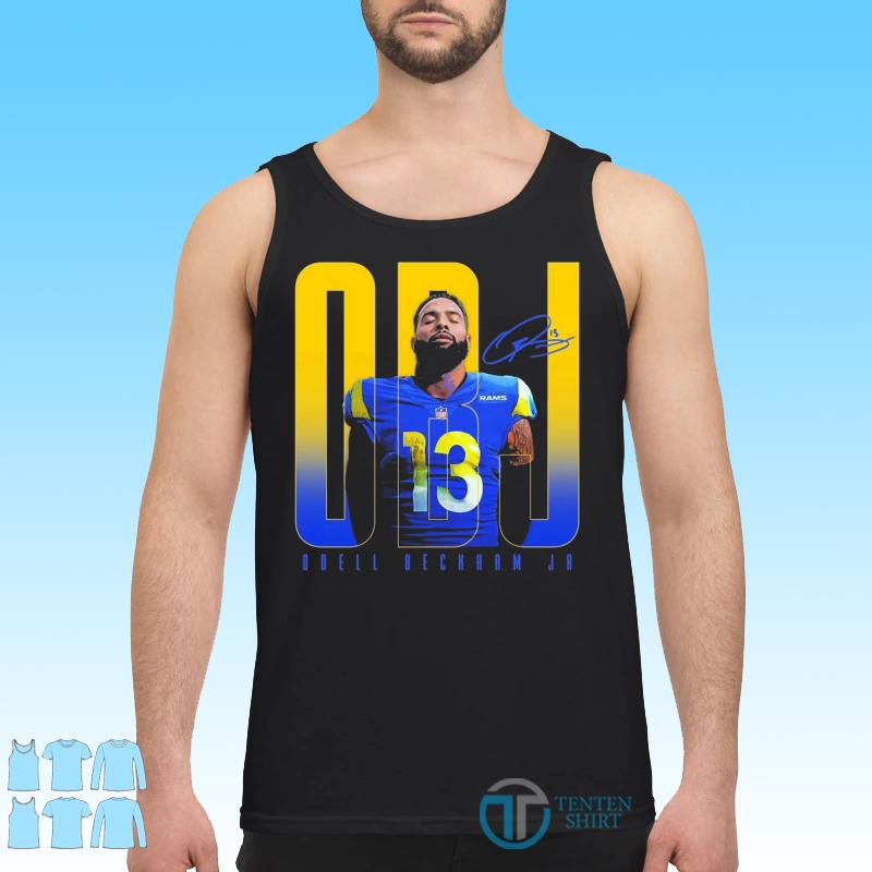 Odell Beckham Jr Los Angeles Rams Signature T-Shirt, hoodie, sweater, long  sleeve and tank top