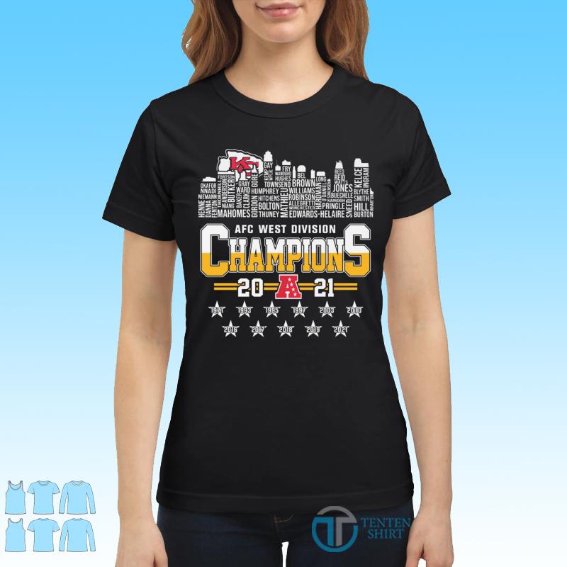 2021 AFC West Division Kansas City Chiefs Champions T-Shirt