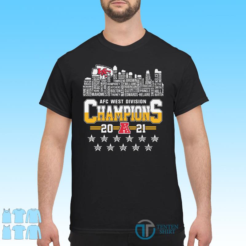 2021 AFC West Division Kansas City Chiefs Champions T-Shirt - Tentenshirts