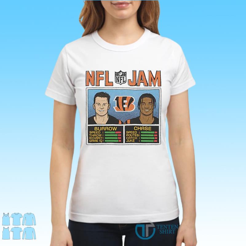 NFL Jam Cincinnati Bengals Joe Burrow and Ja'Marr Chase shirt, hoodie,  sweater, long sleeve and tank top