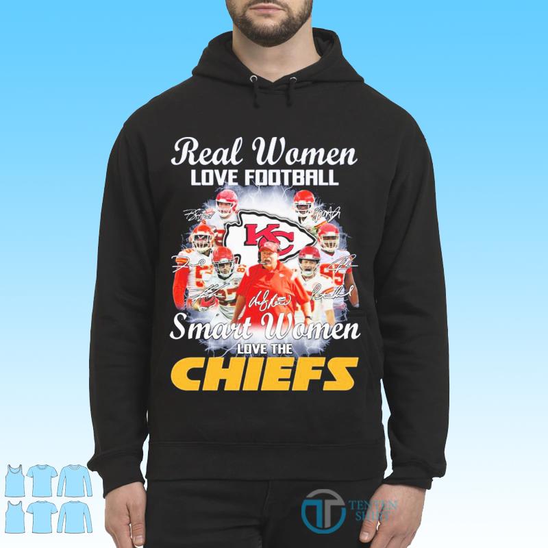 Kansas City Chiefs Real Women Love Football Smart Women Love The Chiefs  Signatures Shirt